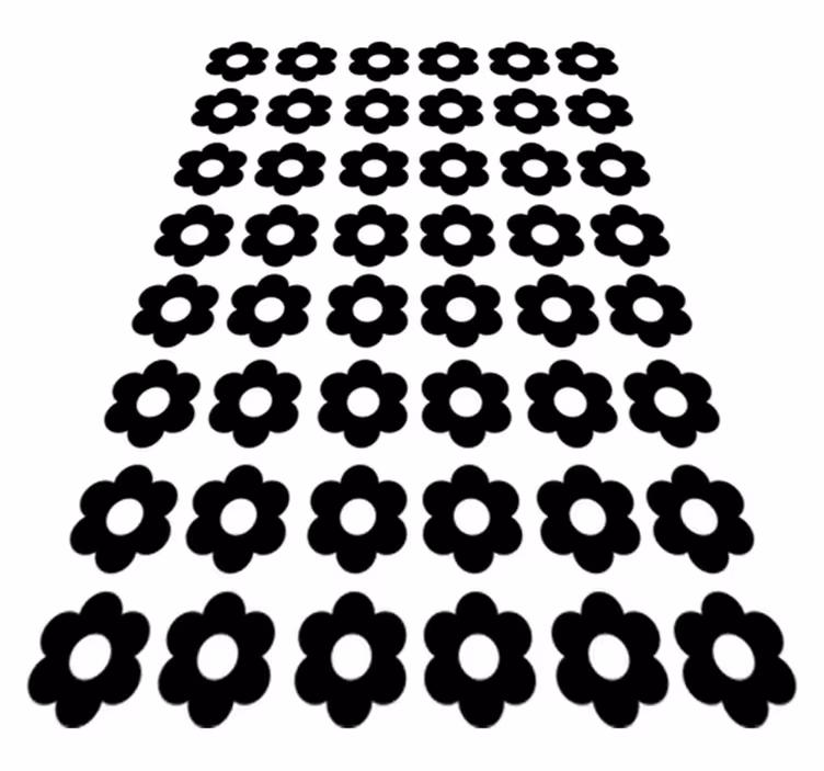 Vinyl teppich blumen und blumenmotiv aufkleber - TenStickers