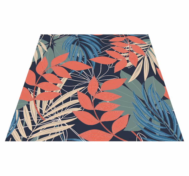 Vinyl teppich blumen modernes elegantes flora muster - TenStickers