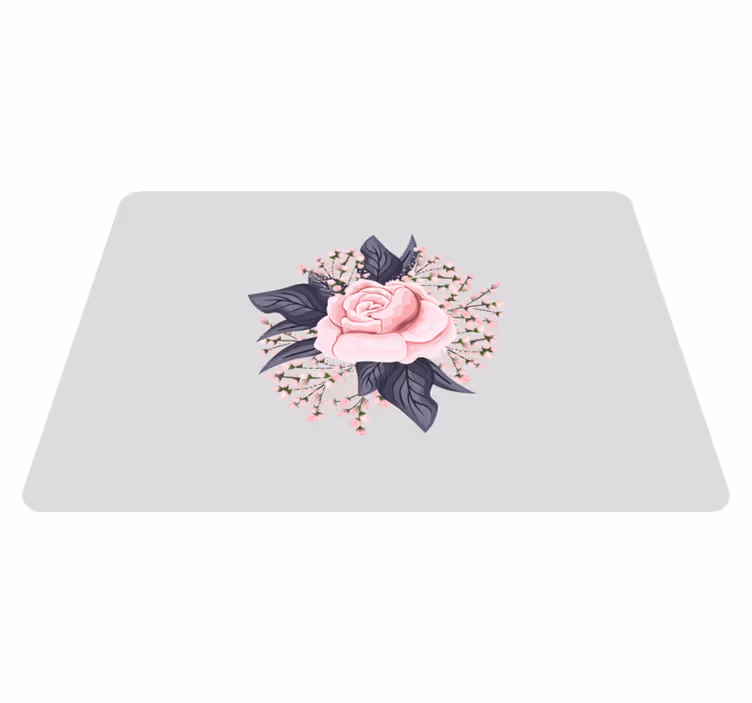 Vinyl teppich blumen mit traumhaftem design in pink - TenStickers