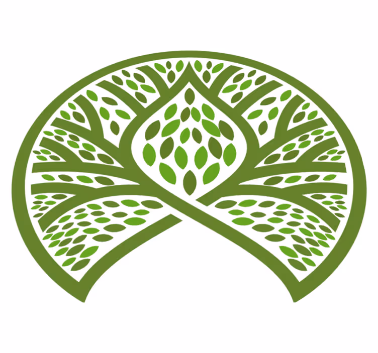 Vinyl teppich blumen blattige naturembleme - TenStickers