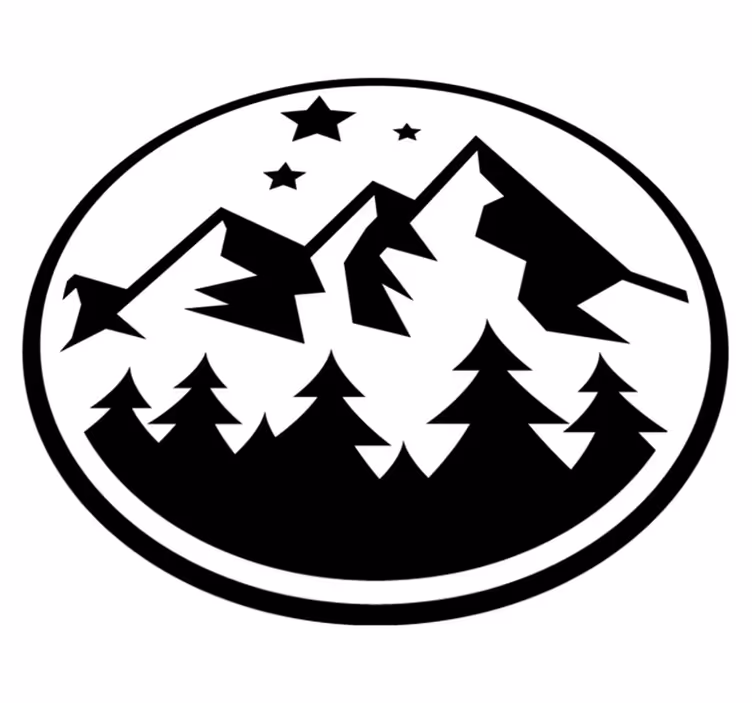 Vinyl teppich blumen bergwald szene - TenStickers