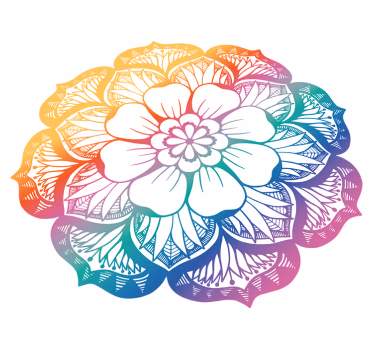Vinyl teppich blumen mit lebendigen botaniken - TenStickers