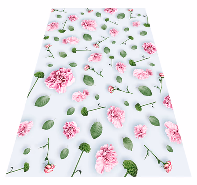 Vinyl teppich blumen pflanzen blumen - TenStickers