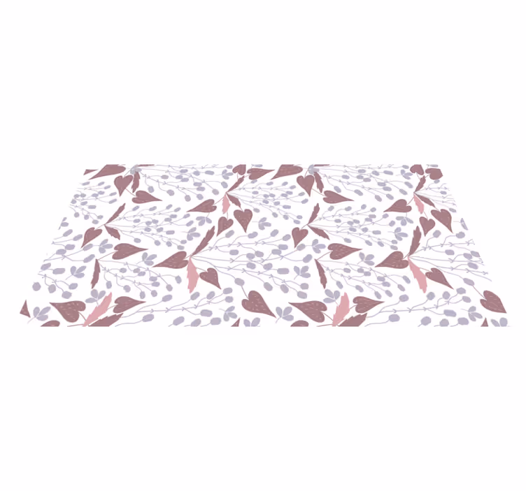 Vinyl teppich blumen im pastellfarbenen vintage-muster - TenStickers