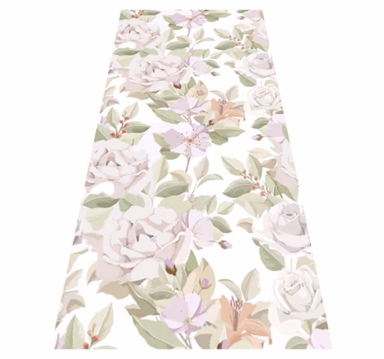 Vinyl teppich blumen elegantes nahtloses muster - TenStickers