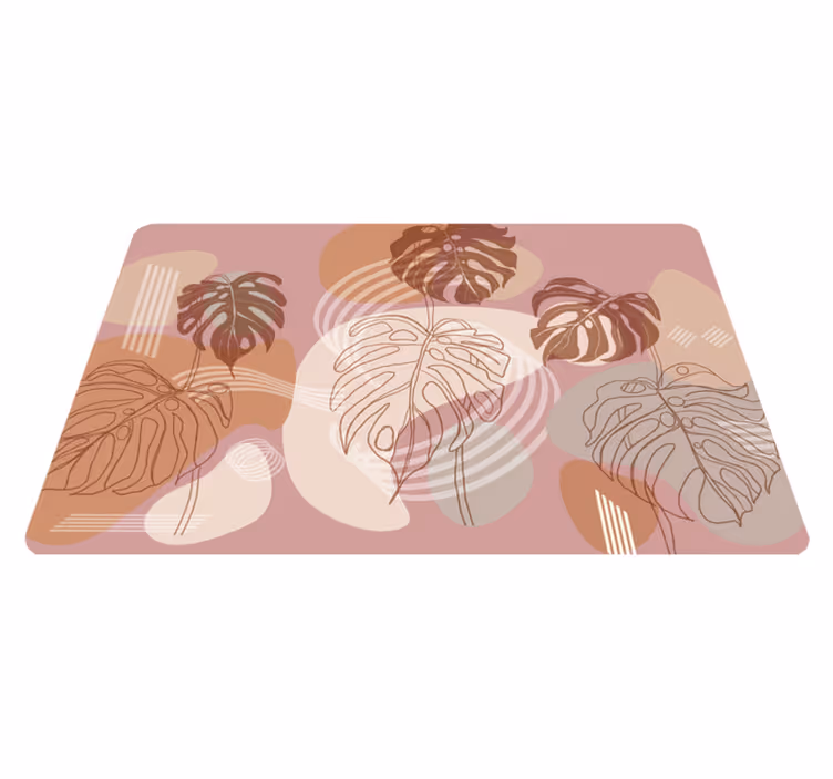 Vinyl teppich blumen mit durchgehendem blattmuster - TenStickers