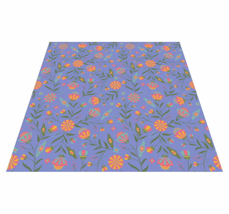 Vinyl teppich blumen mit süßem design für kinder - TenStickers