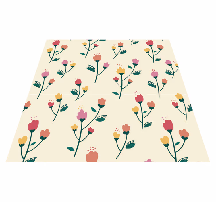 Vinyl teppich blumen mohnblumen design - TenStickers