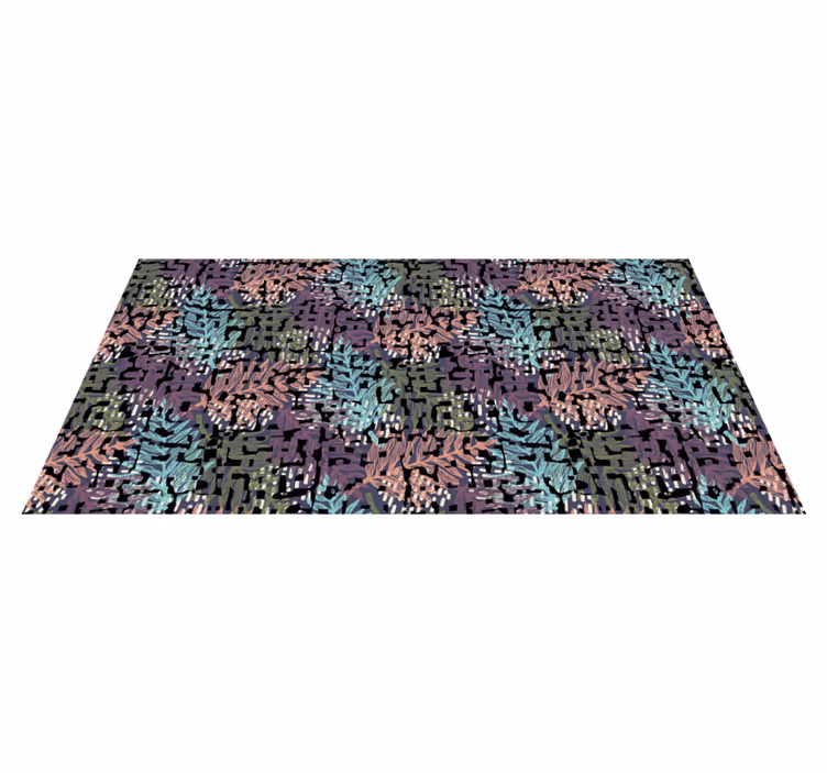 Vinyl teppich blumen bunte originelle florale pracht - TenStickers