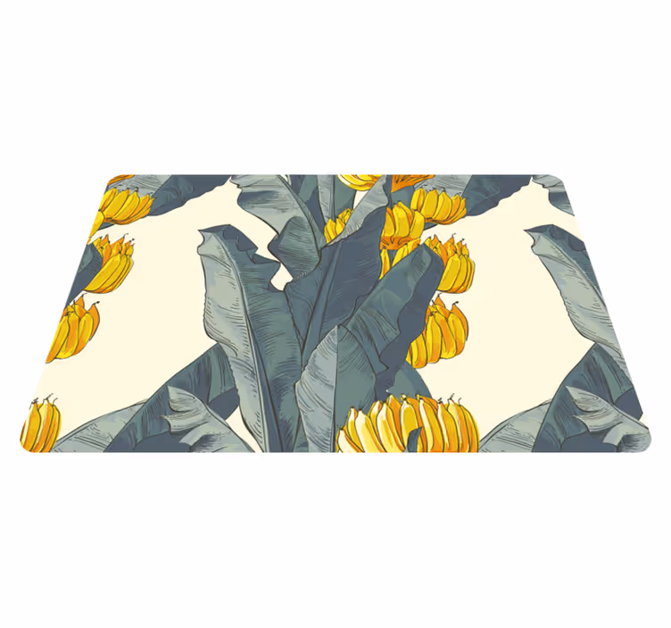 Vinyl teppich blumen mit künstlerischem bananenbaum-muster - TenStickers