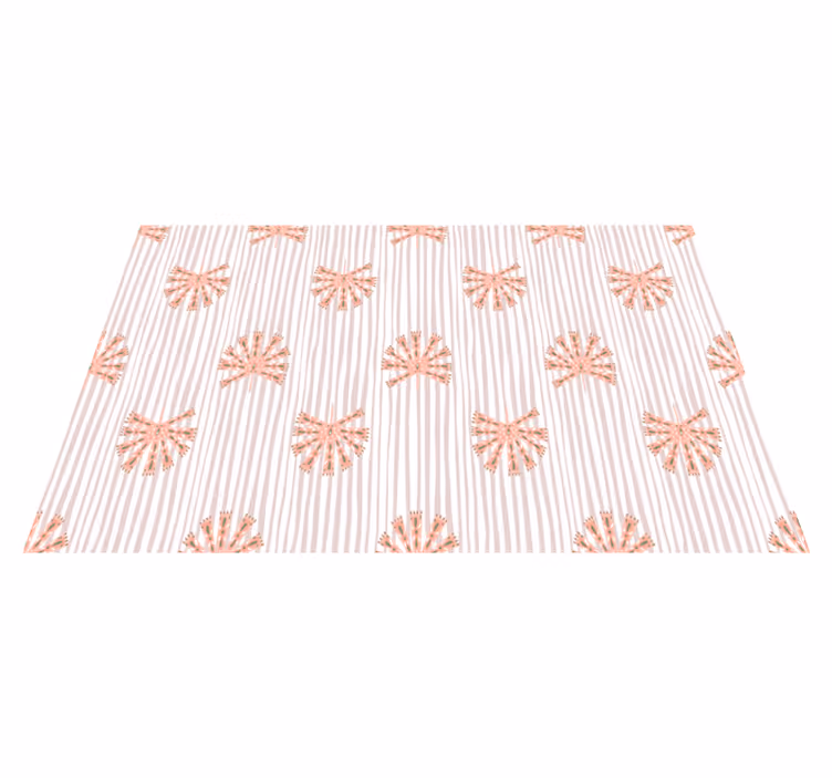 Vinyl teppich blumen geometrisches pastellblütenmuster - TenStickers