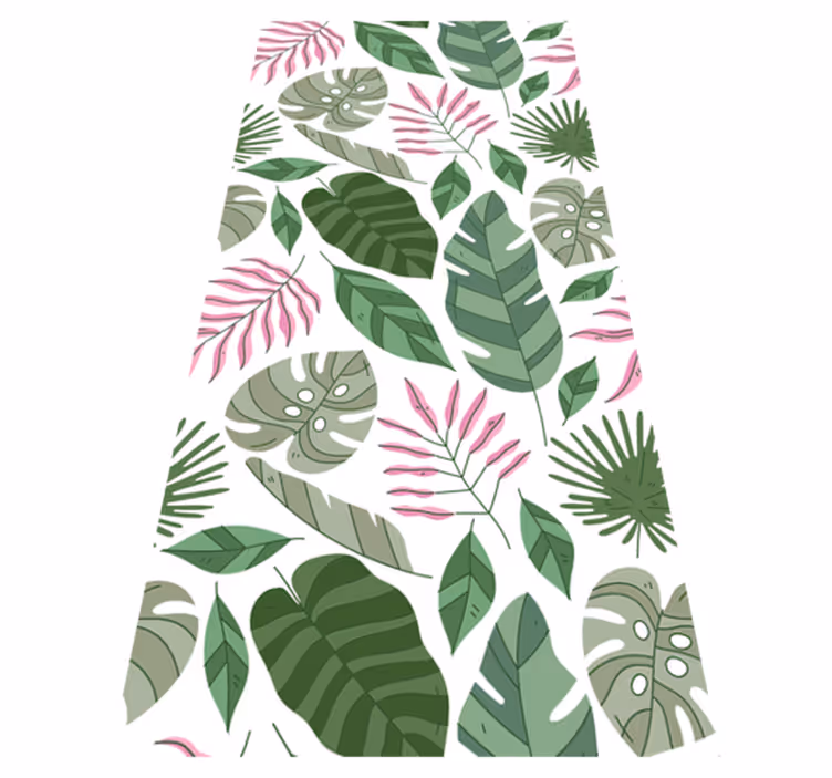 Vinyl teppich blumen tropische minimalistische pflanzen - TenStickers