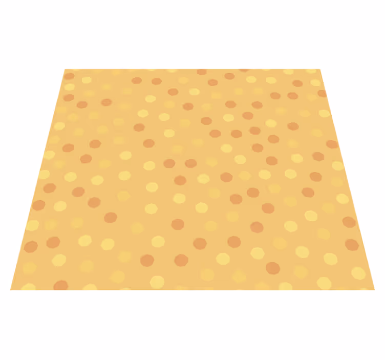 Vinyl teppich küche mit orangen in kreisen - TenStickers