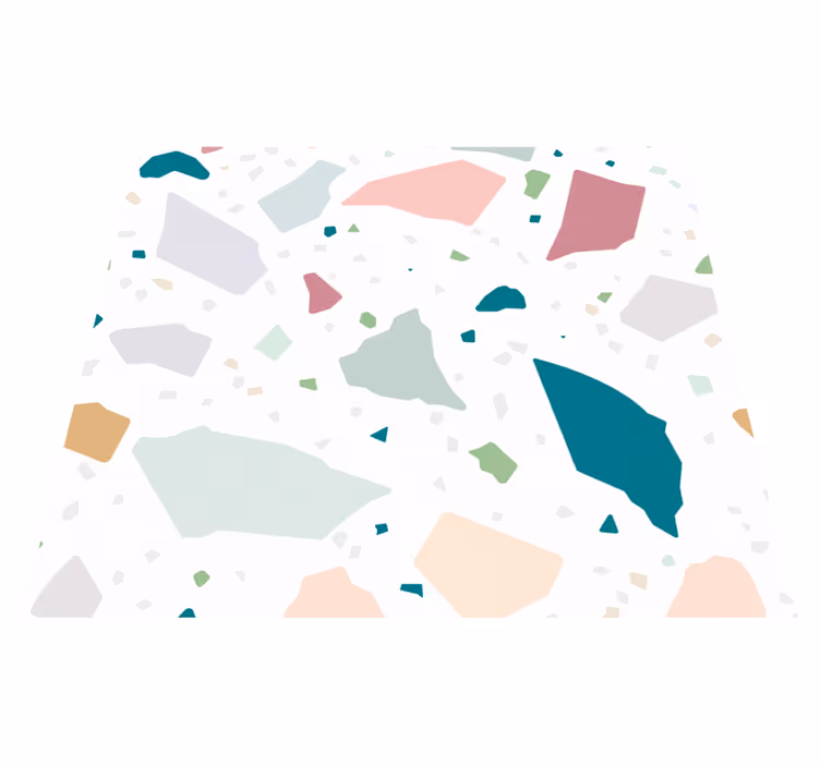 Vinyl teppich küche im mediterranen terrazzo-muster - TenStickers