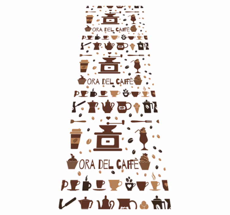 Vinyl teppich küche kaffeepause - TenStickers