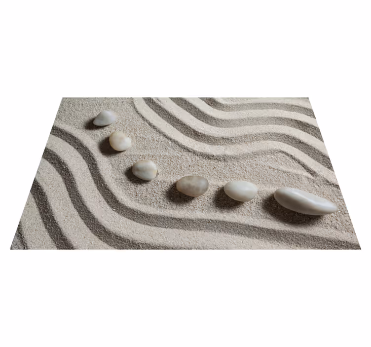 Vinyl teppich bad zen-pfad sand für duschbereich - TenStickers