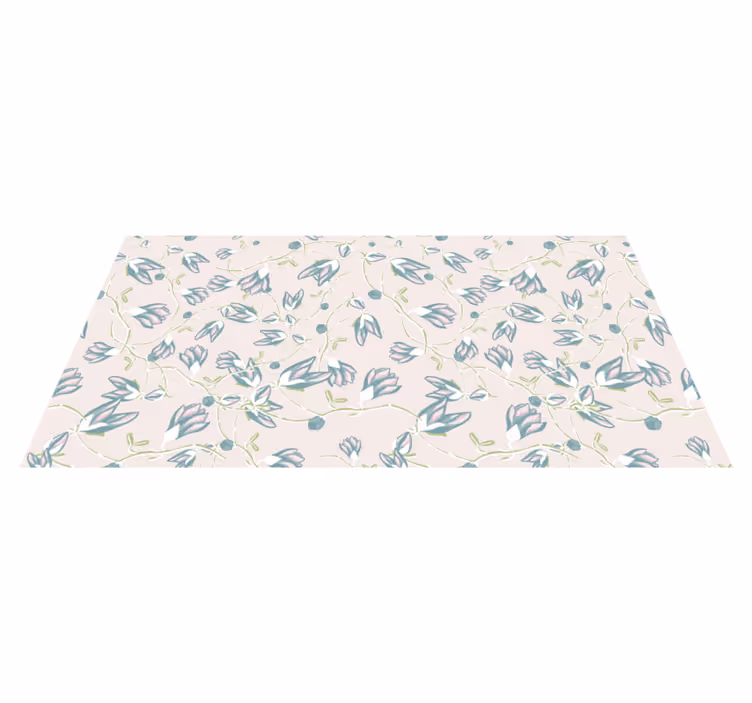 Vinyl teppich blumen mit blätter- und blumenmuster - TenStickers