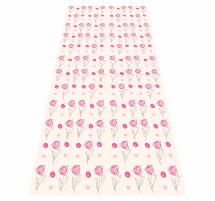 Vinyl teppich blumen bugambilia muster - TenStickers