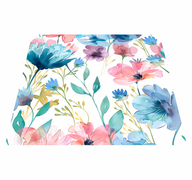 Vinyl teppich blumen wiesenblumen im sommer - TenStickers