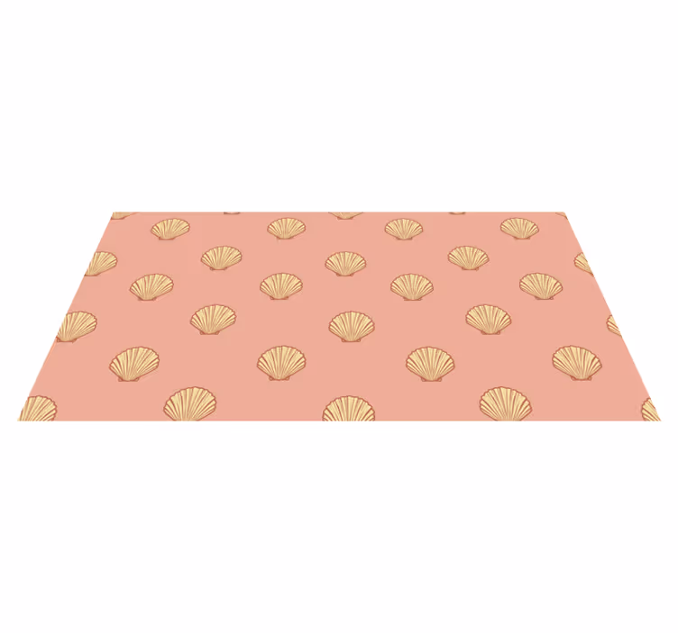 Vinyl teppich blumen muschelmuster dekor - TenStickers