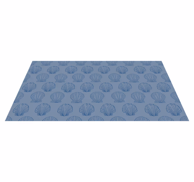 Vinyl teppich blumen muschelmuster design - TenStickers