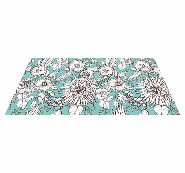 Vinyl teppich blumen florale motive kollektion - TenStickers