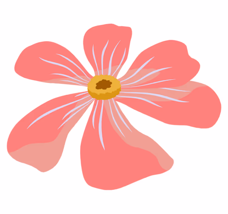 Vinyl teppich blumen im rosa blumen design - TenStickers