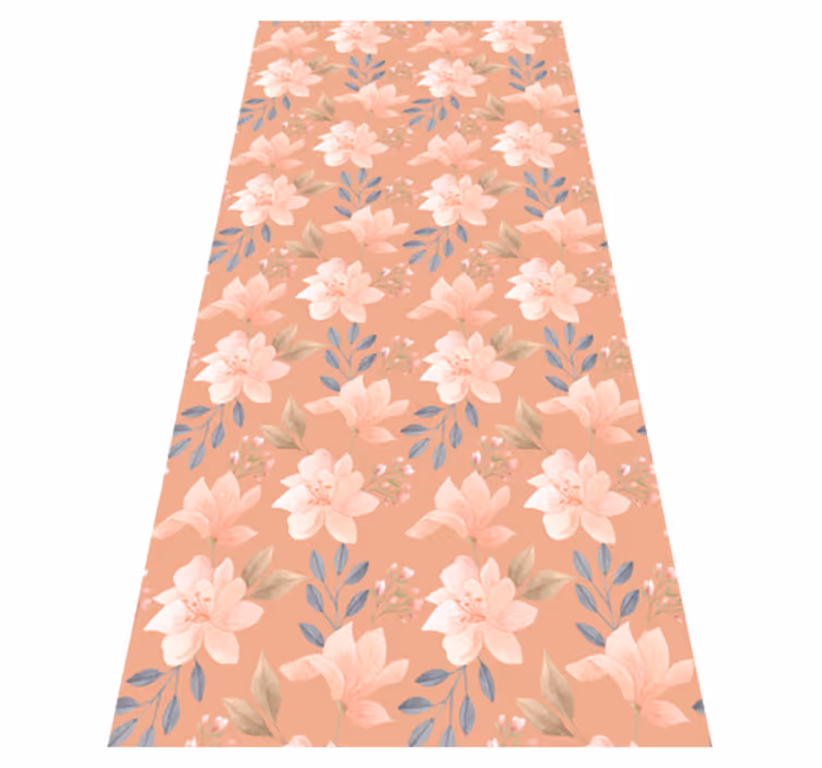 Vinyl teppich blumen mit blühendem floral muster - TenStickers