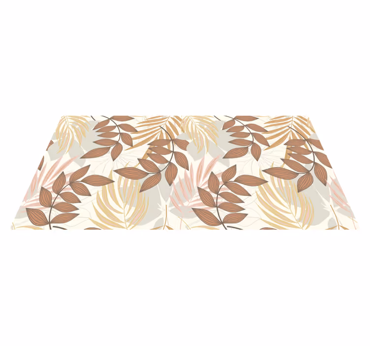 Vinyl teppich blumen mit eleganter blatt-inspiration - TenStickers