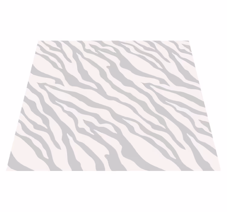 Vinyl teppich tiermuster in hellgrau zebramuster - TenStickers