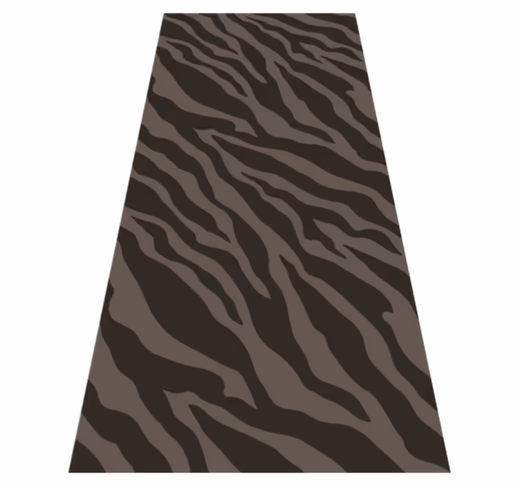 Vinyl teppich tiermuster dunkles zebramuster - TenStickers