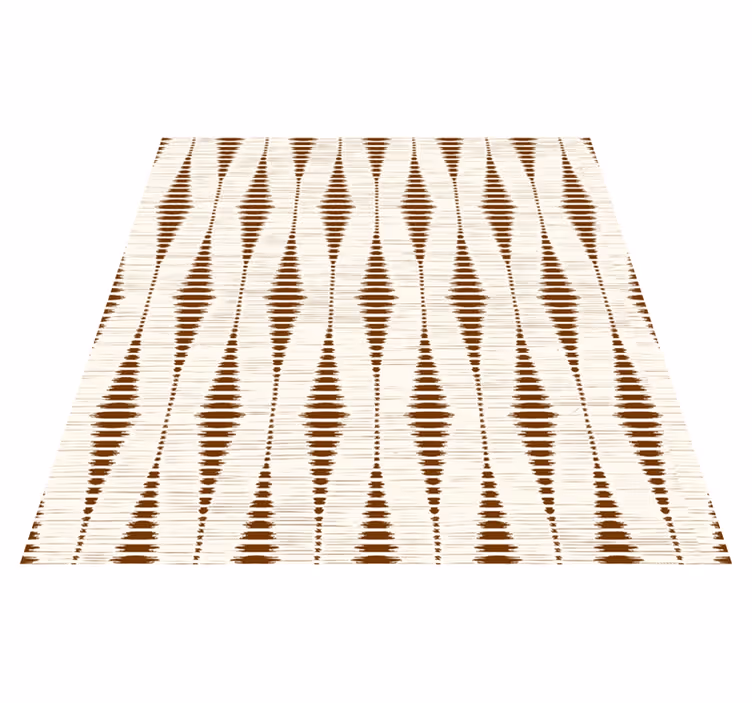 Vinyl teppich geometrisch schokoladenbraun ikat - TenStickers