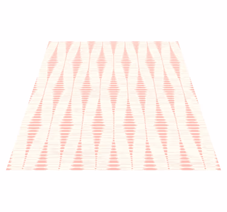 Vinyl teppich geometrisch in pastellrosa ikat - TenStickers