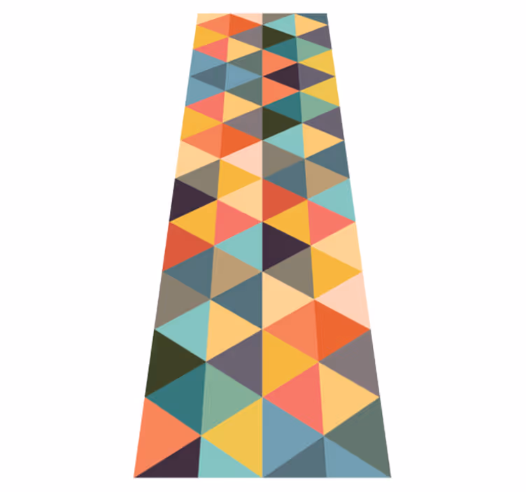 Vinyl teppich geometrisch in bunten mustern - TenStickers