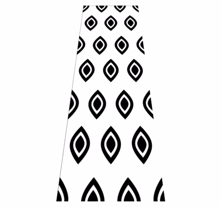 Vinyl teppich geometrisch schwarz-weiße muster - TenStickers