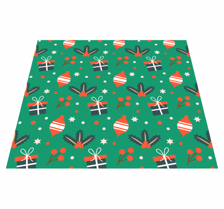 Vinyl teppich weihnachten mit grünen weihnachtsbonbons - TenStickers