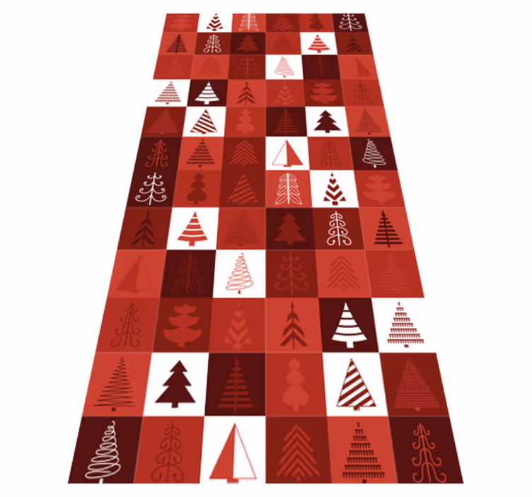 Vinyl teppich weihnachten patchwork design - TenStickers