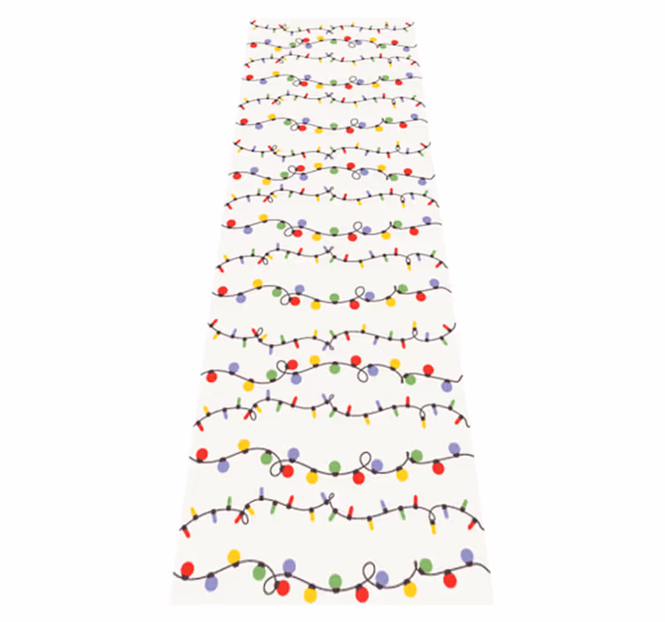 Vinyl teppich weihnachten mit bunten lichtern - TenStickers