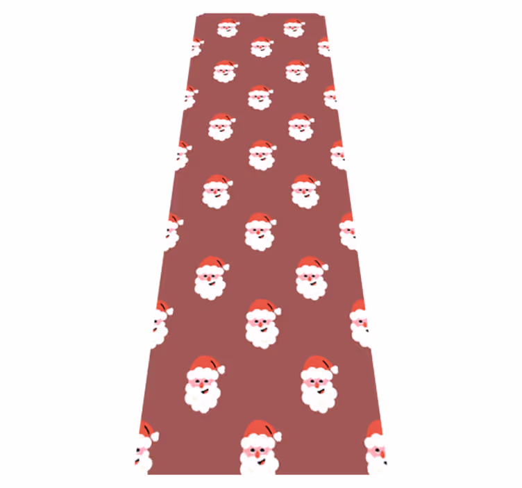 Vinyl teppich weihnachten mit rotem weihnachtsmann-muster - TenStickers