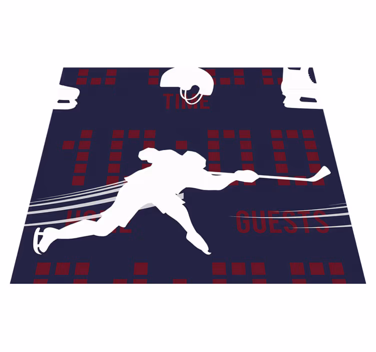 Vinyl teppich schlafzimmer für hockeyspieler - TenStickers