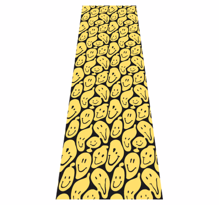 Vinyl teppich schlafzimmer mit graffiti smiley gesichtern - TenStickers