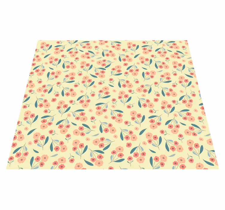 Vinyl teppich schlafzimmer mit rosendesign - TenStickers