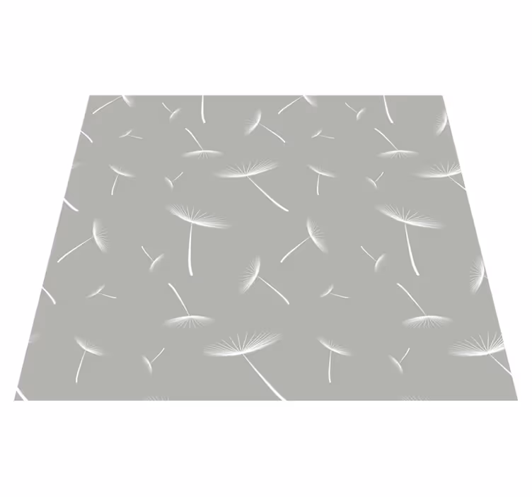 Vinyl teppich schlafzimmer in hellem grauem blumenmuster - TenStickers