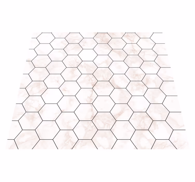 Vinyl teppich schlafzimmer marmor hexagon fliesen - TenStickers