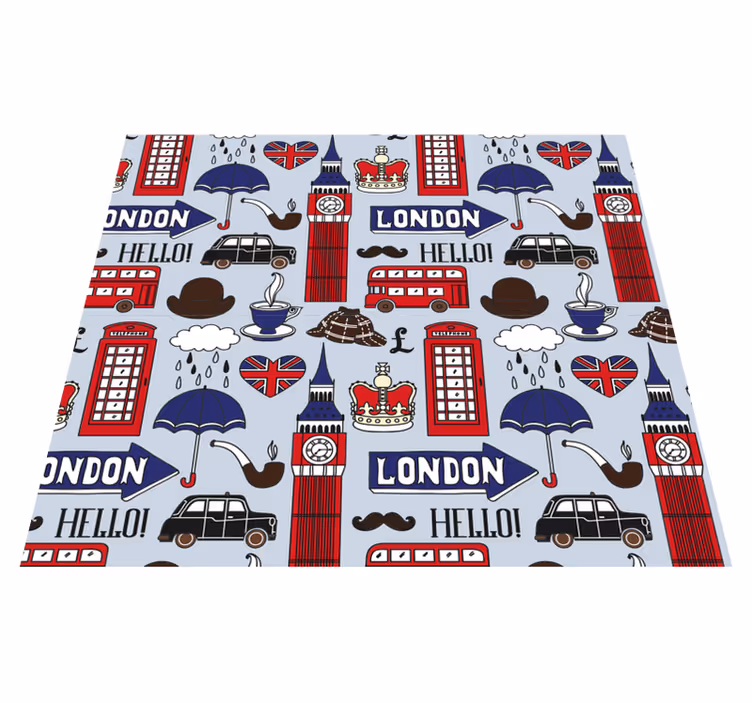 Vinyl teppich schlafzimmer best of british london - TenStickers