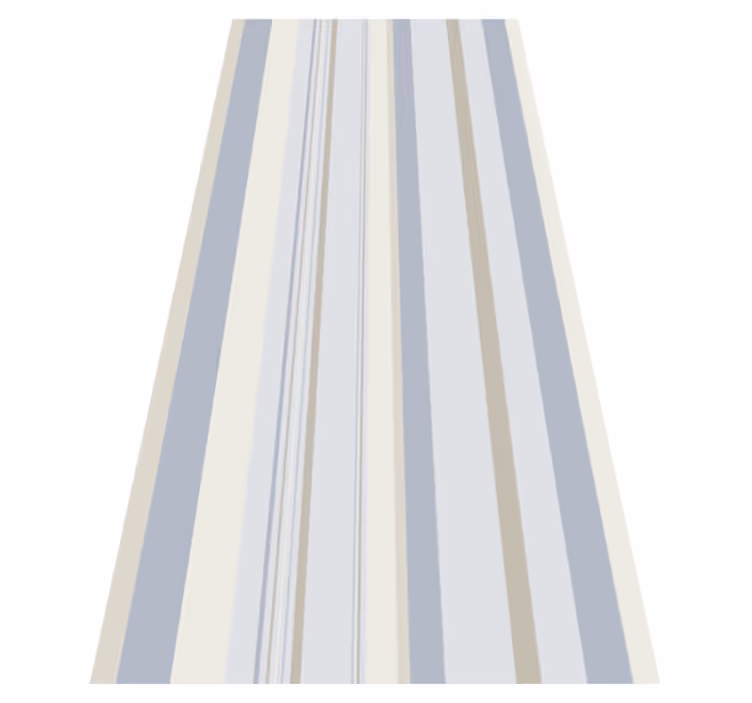 Vinyl teppich schlafzimmer in blau-beige streifen 80er - TenStickers