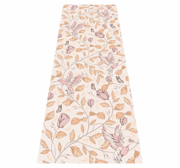 Vinyl teppich schlafzimmer tulpenmuster beige farben - TenStickers