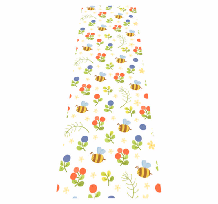 Vinyl teppich schlafzimmer mit niedlichem bienen design - TenStickers