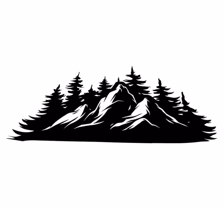 Vinyl teppich natur gebirgslandschaft - TenStickers