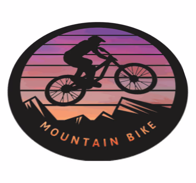 Vinyl teppich natur für bergbiker - TenStickers